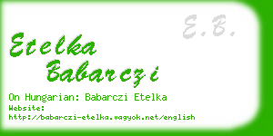 etelka babarczi business card